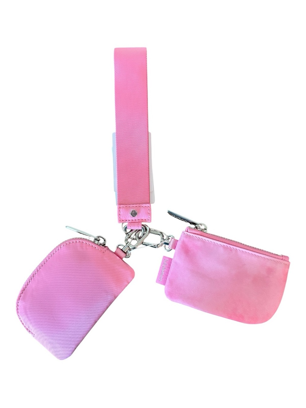 Lululemon Dual Pouch Wristlet SmoothiePrint Strawberry Candy Cloud NWT